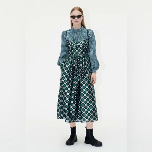 NWT STINE GOYA Arya Pattern Jacquard Fit
Flare Dress-A14 - Picture 4 of 10